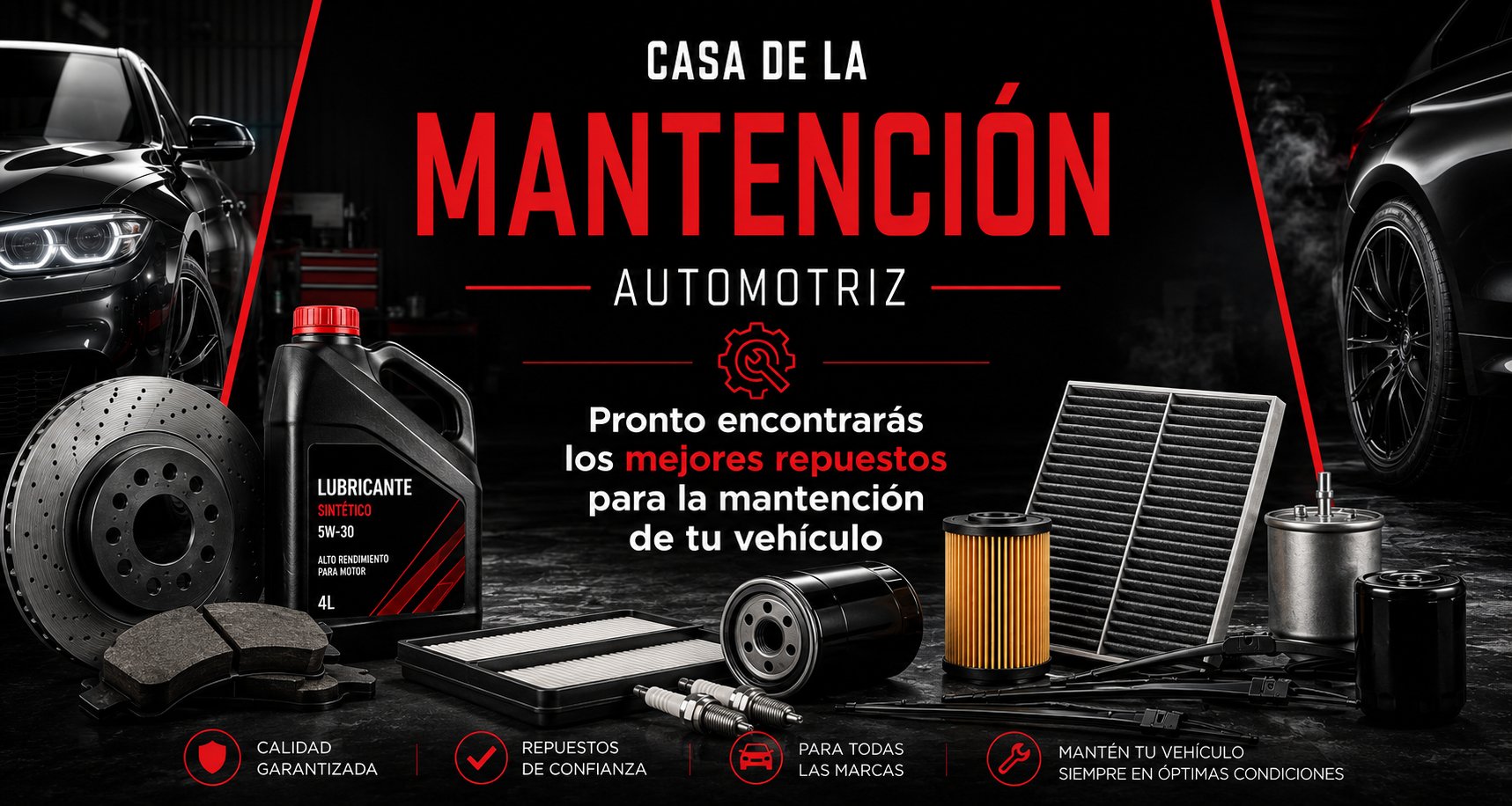 Casa de la Mantención Automotriz — Pronto encontrarás los mejores repuestos para la mantención de tu vehículo